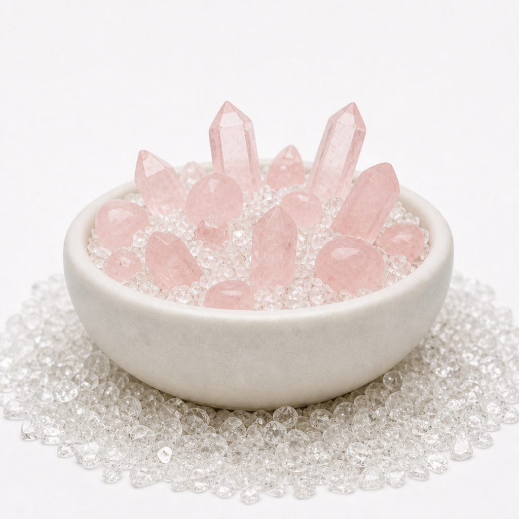 Bowl salt with rose quartz